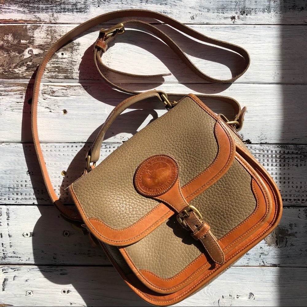 Vintage Dooney & Bourke Crossbody Taupe Olive